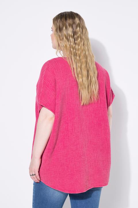Produktbild Studio Untold Blusenshirt, oversized, Musselin, V-Ausschnitt (42, 44)