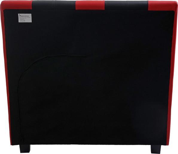 Produktbild Swisshandel24 Bett, Auto Junge Kinderbett Jugendbett, Lattenrost Kunstleder Holz 190x100cm schwarz-rot - 43181