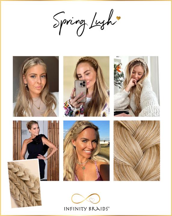 Actual product image Infinity Braids Fishtail Braid Jolie Spring Lush