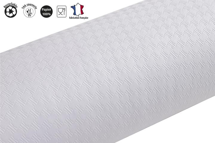 Produktbild PROnappe Papier-Tischtuch Gaufr‚, (B)1,18 x (L)50 m, weiá