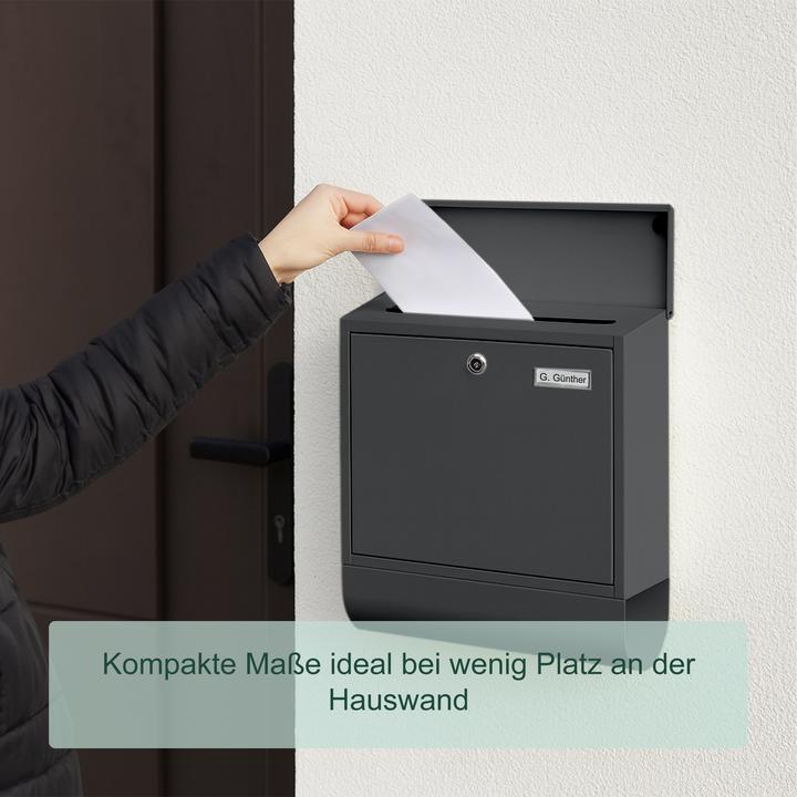 Productafbeelding Relaxdays Briefkasten mit Zeitungsfach