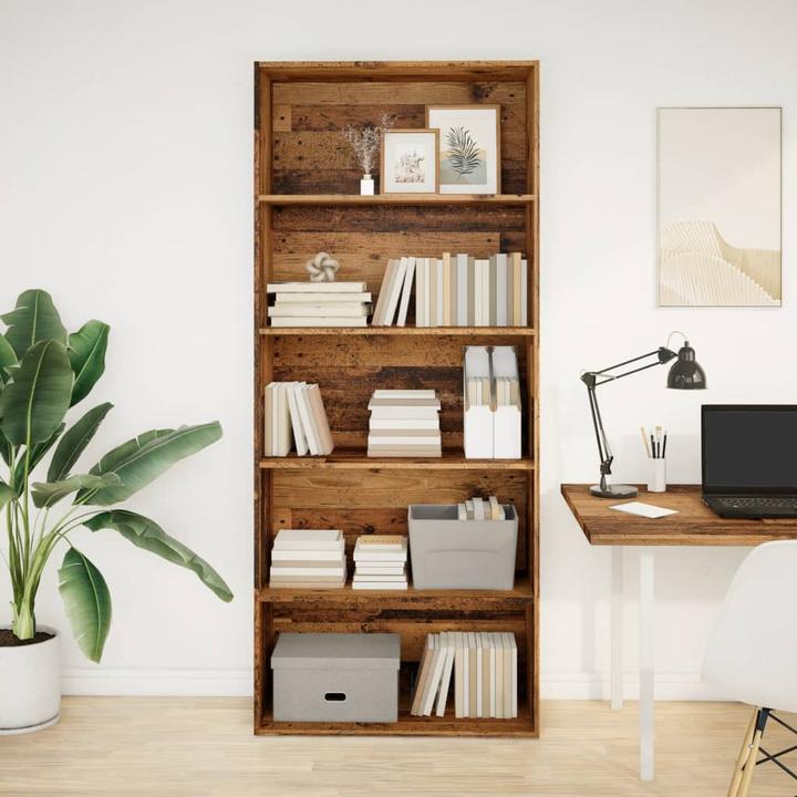 Image du produit VidaXL Bücherregal Bücherschrank Standregal Raumteiler Wandregal Altholz-Optik (80 x 30 x 189 cm)
