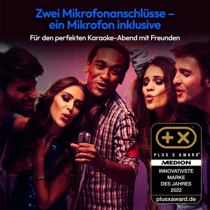 Produktbild Medion MD 43552 Partylautsprecher schwarz (4 h, Netzbetrieb, Akkubetrieb)
