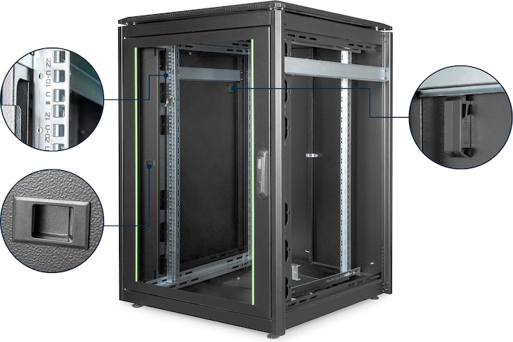 Produktbild Digitus DN-19 22U-8/8-B-1 Netzwerkschrank (22 HE, 19 Zoll Rack)