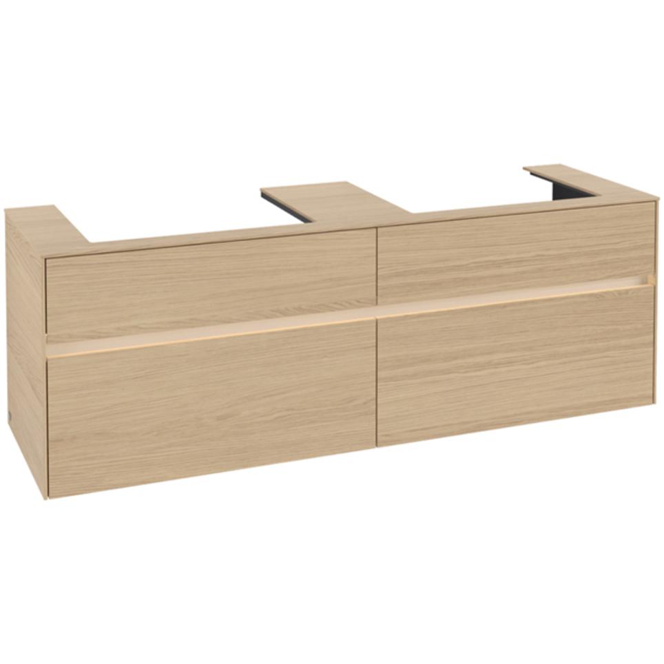 Villeroy & Boch, Waschbeckenunterschrank, V&B Waschtischunterschrank COLLARO 160x54,8x50cm m LED-B. Nordic Oak (160 x 50...