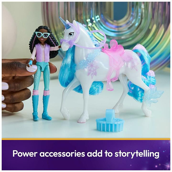 Actual product image Unicorn Academy Layla and unicorn Glacier (with real mane and tail and brush)