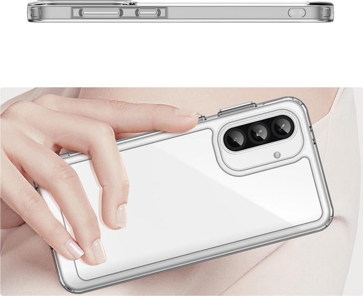 Actual product image Hurtel Outer Space case for Samsung Galaxy A56 Cover with flexible frame - Transparent (Samsung Galaxy A56)