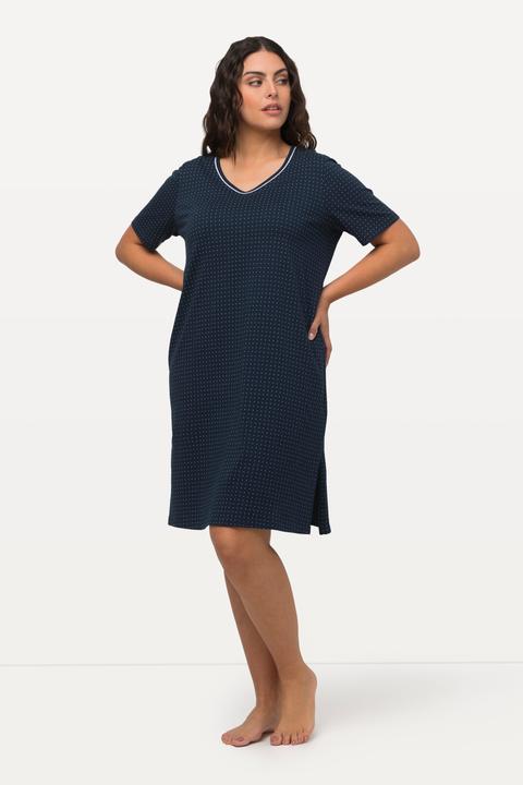 Produktbild Ulla Popken Bigshirts, 2er-Pack, Rundhals/V-Ausschnitt, Halbarm (46, 48)