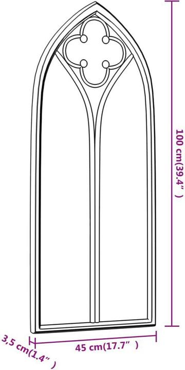 Immagine prodotto vidaXL Gartenspiegel (100 x 45 cm)