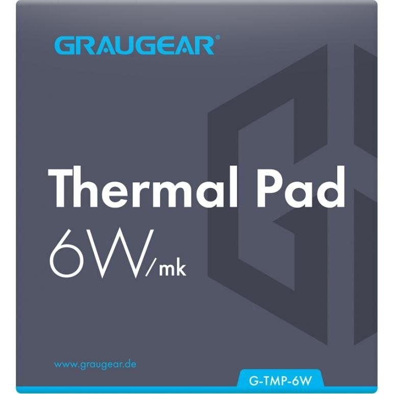Graugear Wärmeleitpad für CPU oder Speicher, 100 x 100 x 1 mm / 100 x 100 x 1,5 mm (1 mm, 6 W/m K), Wärmeleitpad