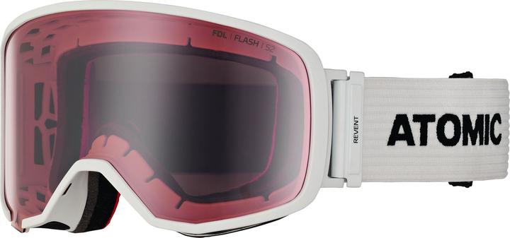 Actual product image Atomic Revent Large ski goggles (colour: white, silver flash lens)
