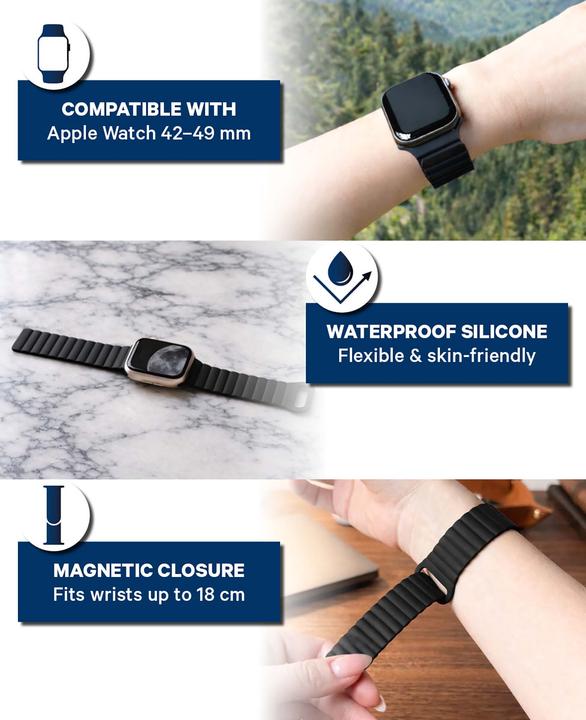 Actual product image Deltalabs Armband zur Apple Watch, magnetisch (Silicone)