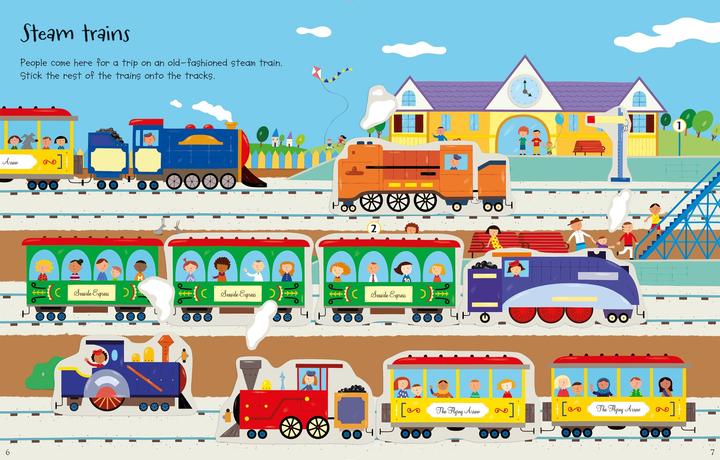 Actual product image First Sticker Book: Trains (80 Sticker)
