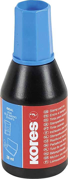 Actual product image Kores Stamping ink blue