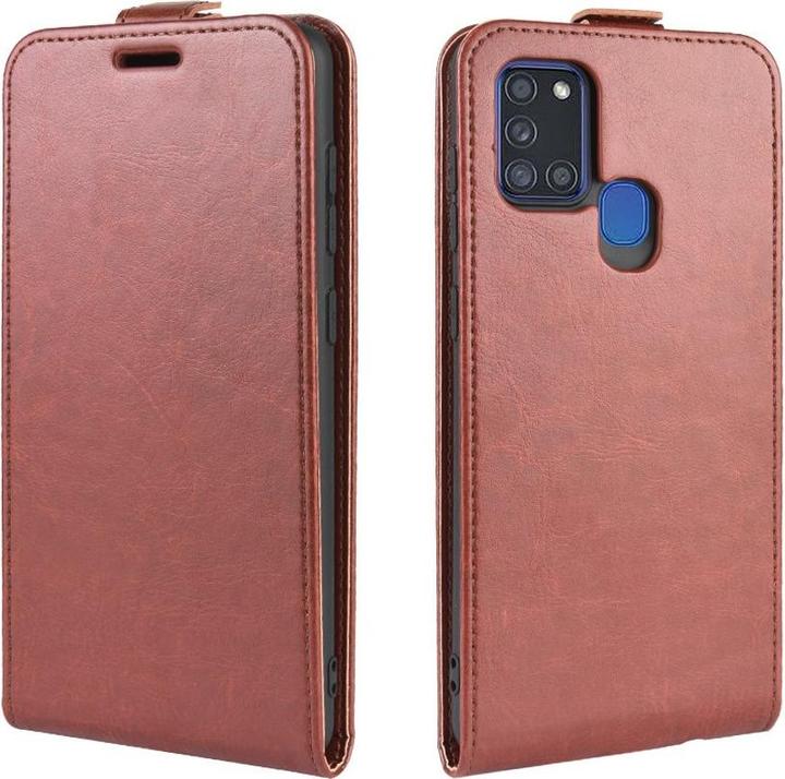 Immagine prodotto Cover-Discount Galaxy A21s - Classic Flip Case marrone verticale (Samsung Galaxy A21s)