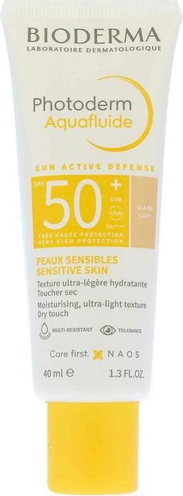 Productafbeelding Bioderma Photoderm Aquafluide SPF50+ (Zonnecrème gezicht, SPF 50, 40 ml, 59 g)