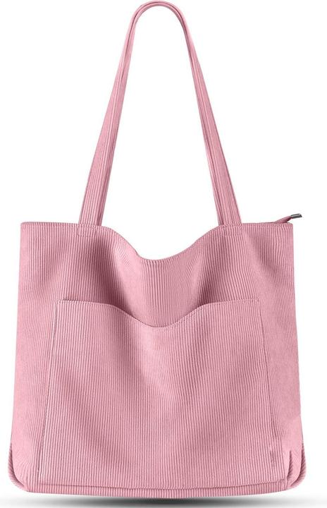 Produktbild Only-Bags.Store cord Tasche Umhängetasche mit Reissverschluss, Gross Shopper Tasche Tote Bag Handtasche