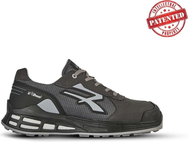 Actual product image U-Power Safety low shoe Icarus Gr.45 grey/grey S1P SRC ESD EN20345 nylon/microfibre (S1P, 45)