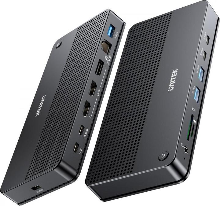 Produktbild Unitek D1104A01 13in1 MST HDMI DP 8K PD 100W Dockingstation (USB-C, 13 Ports)