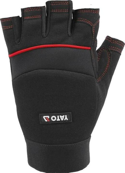 Produktbild Yato Grösse 10 Sicherheitshandschuhe, beschichtet, fingerlos, schwarz (YT-74660) (10)