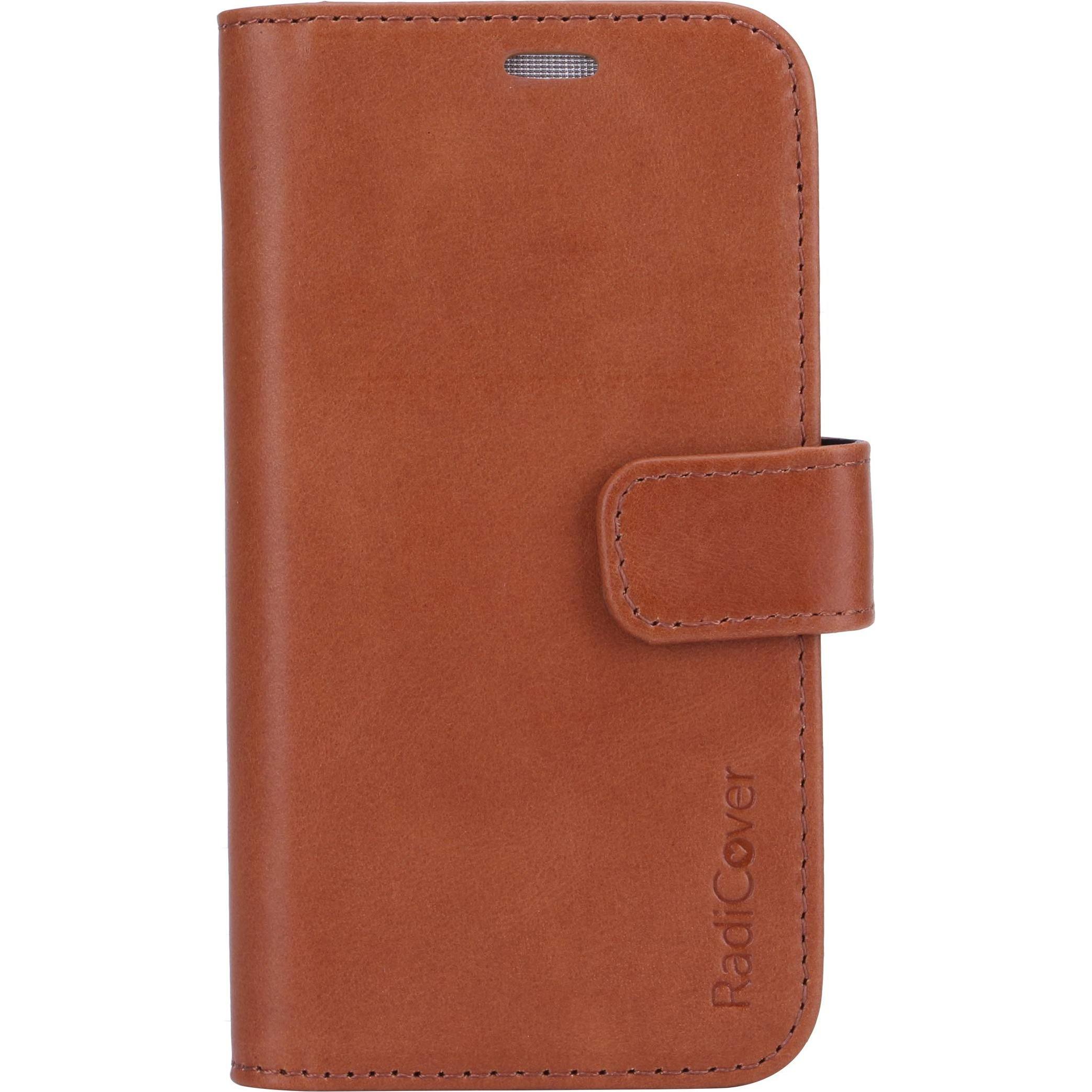 Radicover Radiationprotected Mobilewallet Leather iPhone 12 Mini Exclusive 2in1 Magnetcover (Apple iPhone 12 mini), Smar...