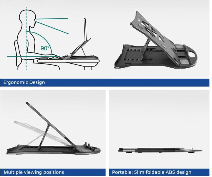 Productafbeelding Opvouwbare laptopstandaard met 7 verstelbare hoogtes