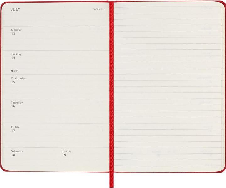 Actual product image Moleskine Schüleragenda Hard Cover Weekly Notebook (9 x 14 cm, 1 week / 1 page)