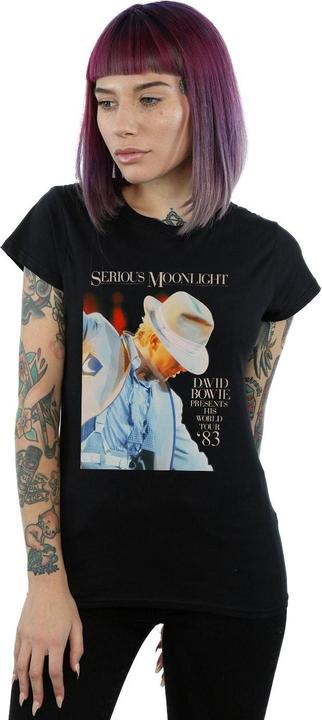 Actual product image David Bowie Womens/Ladies Serious Moonlight Cotton T-Shirt (M)