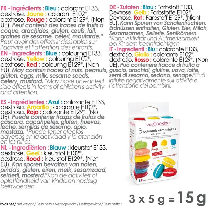 Produktbild ScrapCooking Farbpulver - Set intensiv