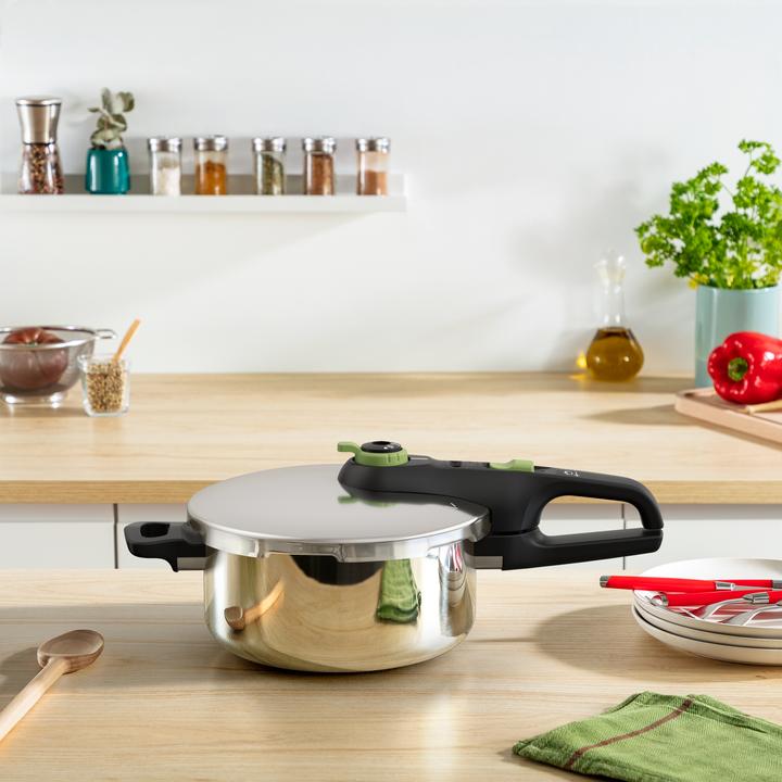 Image du produit Tefal Secure Trendy Autocuiseur 4 l sans panier moringa green (25 cm, Cuiseur à vapeur, Acier inoxydable)