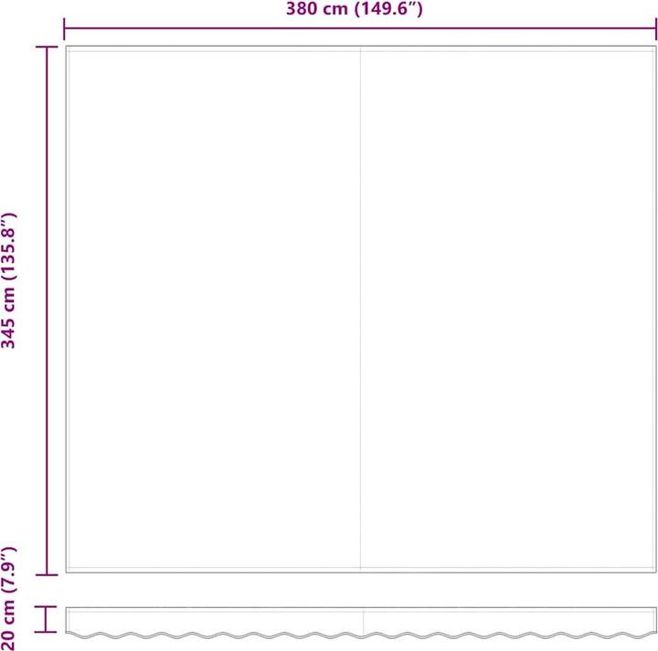 Produktbild vidaXL Markisenstoff (3.45 m)