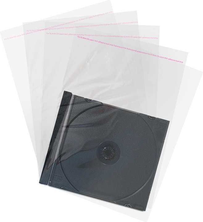 Produktbild MediaRange Transparente Kunststoff-Folientaschen für CD-Hüllen