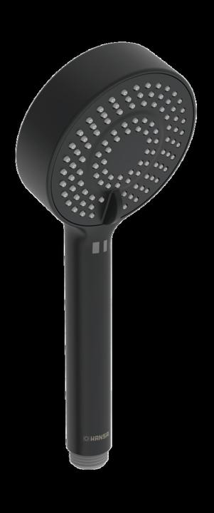 Produktbild Hansa Basicjet Handbrause, 3-strahlig schwarz matt (3 Strahlarten, 18 l/min)