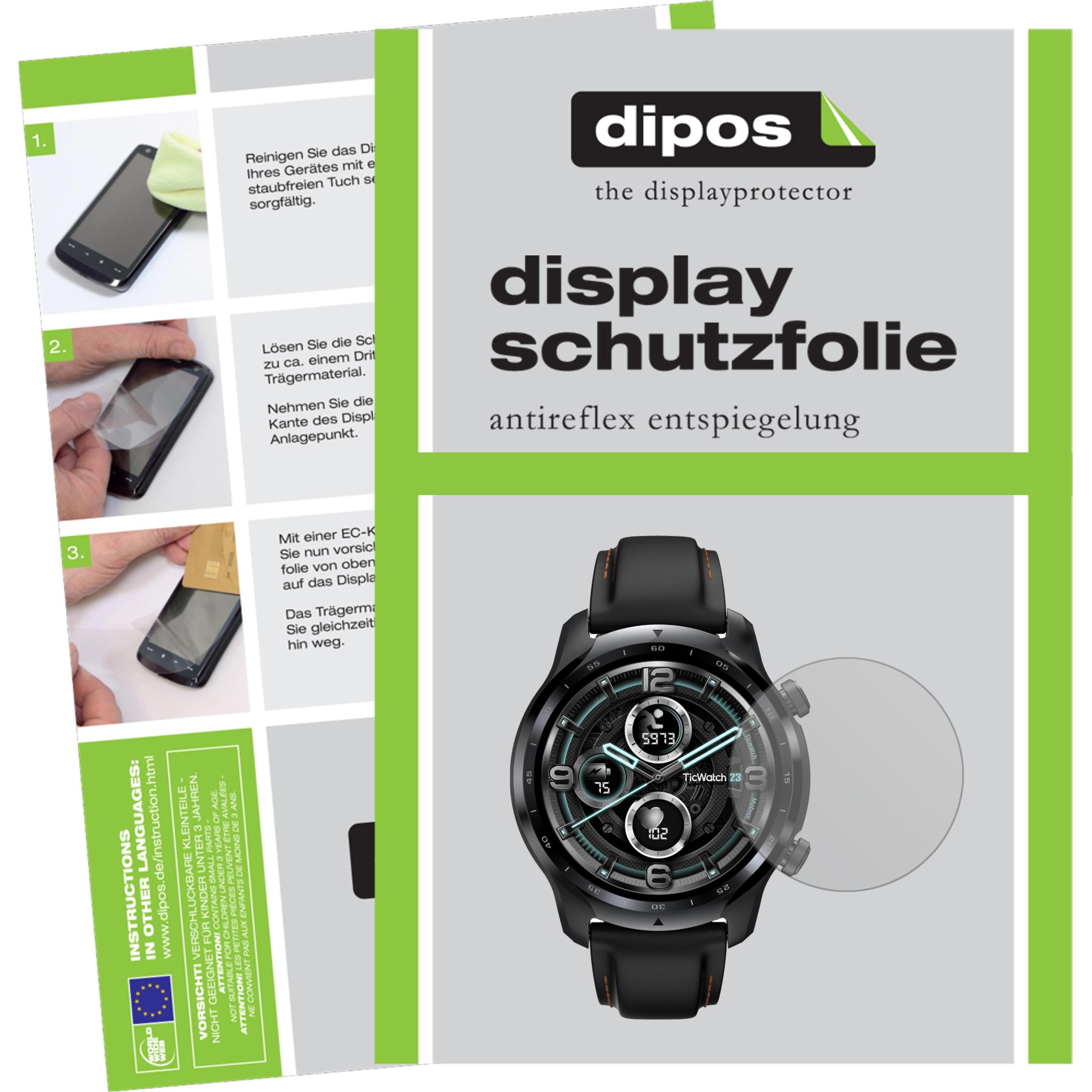 Dipos Displayschutzfolie Antireflex, Smartwatch Schutzfolie, Transparent