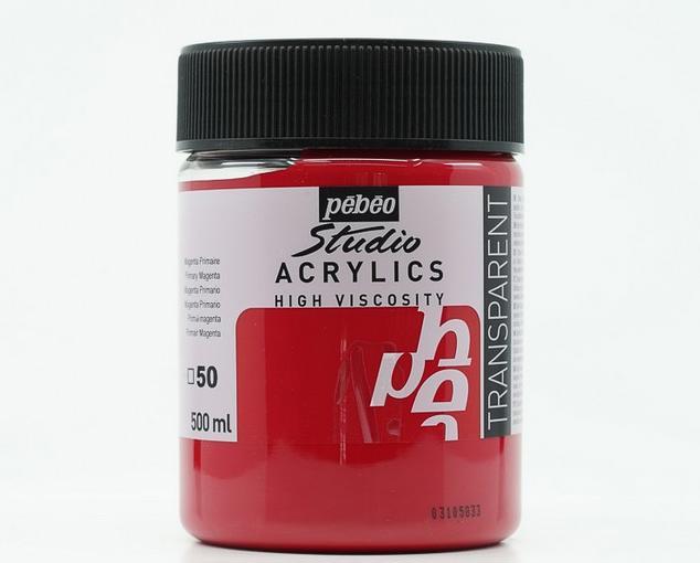 Produktbild Pebeo Studio Acrylics feine Acrylfarben (Primärmagenta, 500 ml)