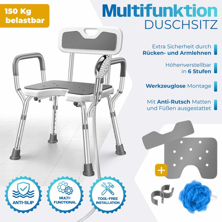Produktbild Kesser Duschhocker mit Lehne (150 kg)