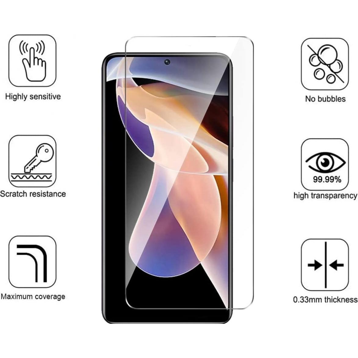 Thumbnail - Screenguard Xiaomi Redmi Note 11 Pro+ 5G Panzerglas Schutzfolie Case Friendly Design (1 Stück, Xiaomi Redmi Note 11 Pro+...