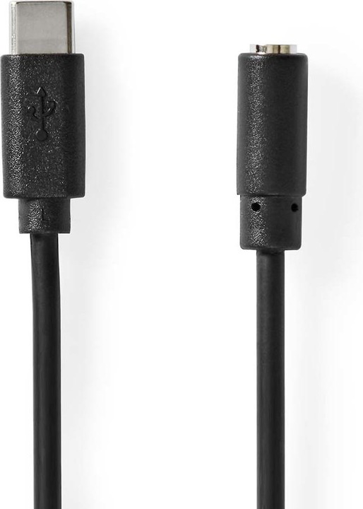 Nedis Adaptateur USB-C™ | USB 2.0 | USB-C™ mâle | 3,5 mm femelle | 1.00 m | Rond | Nickelé | PVC | (1 m, USB)
