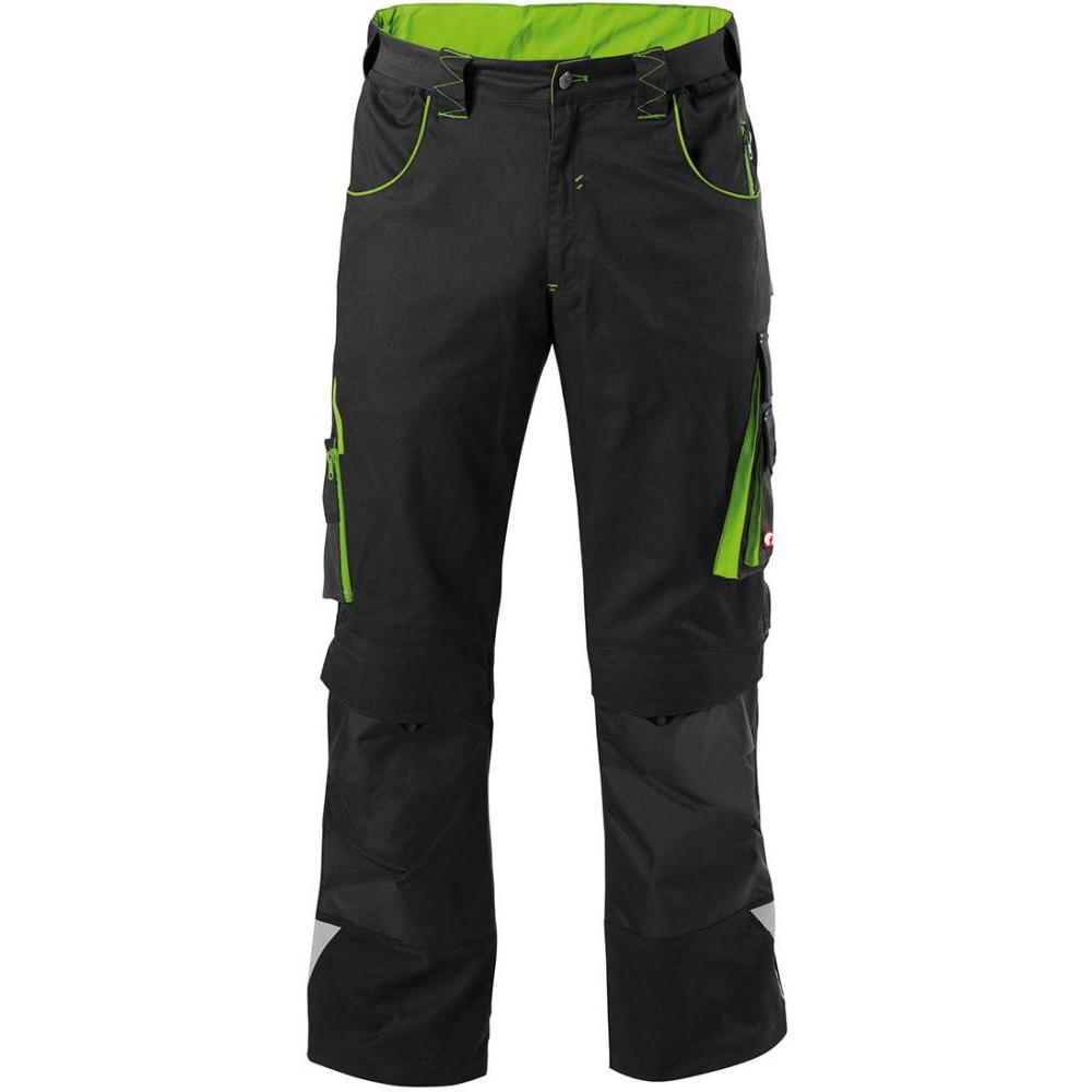 Magni, Arbeitshose, Format 4317784766067 – Fortis h-bundhose 24. Black/Lime Green. Gr. 56 (56)