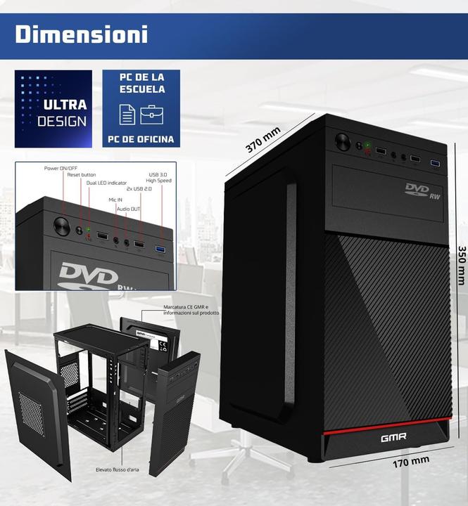 Actual product image GMR Ultra i7 Business Office PC with 32GB RAM, 1TB SSD, DVD±RW, USB 3, Windows 11 Pro, WiFi Bluetooth (1000 GB, 32 GB)