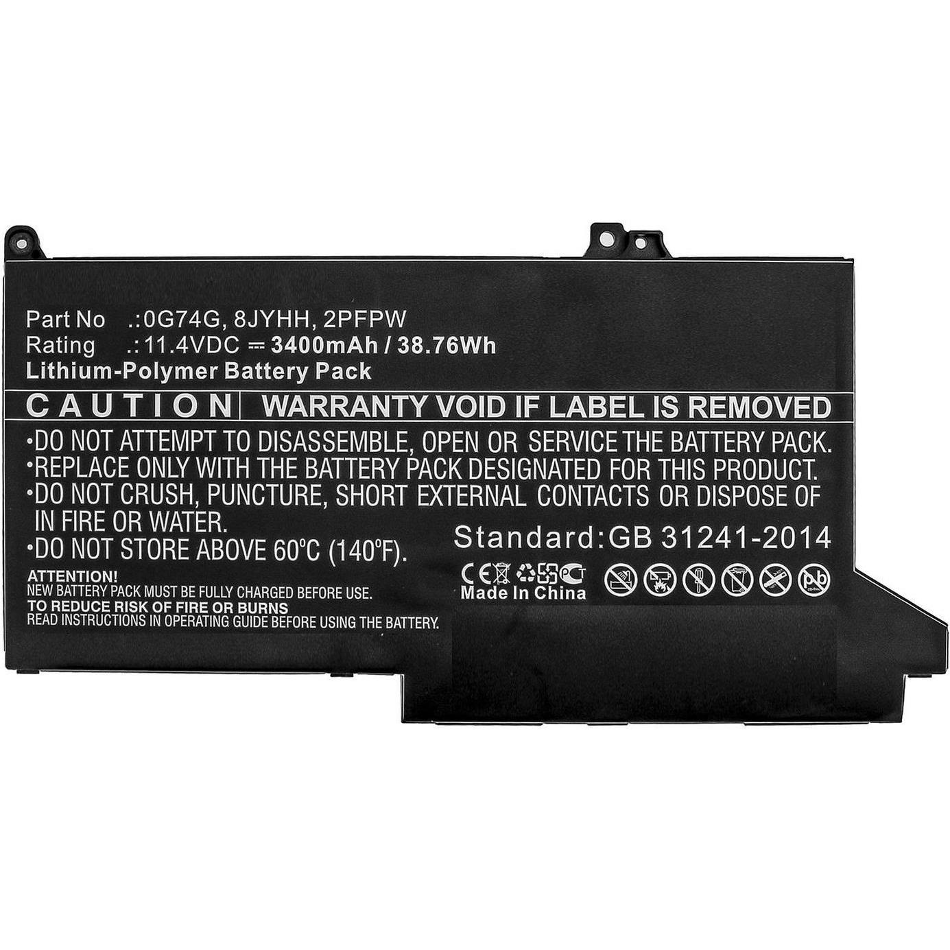 Thumbnail - CoreParts Laptop Battery for Dell (3400 mAh), Notebook Akku, Schwarz