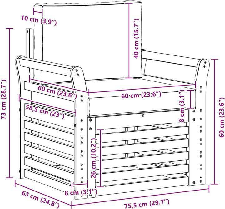 Produktbild vidaXL Outdoor-Sofa