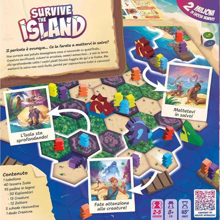 Actual product image Asmodée Survive the Island - Ed. Italiana (Italian, 2 - 5 Players)