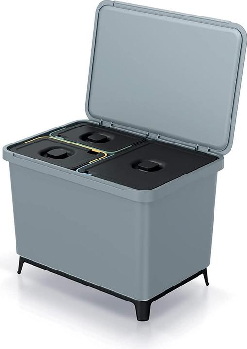 GCS Keden Abfallbehälter Systema 23L + 2x10L - Glattes Grau (43 l)