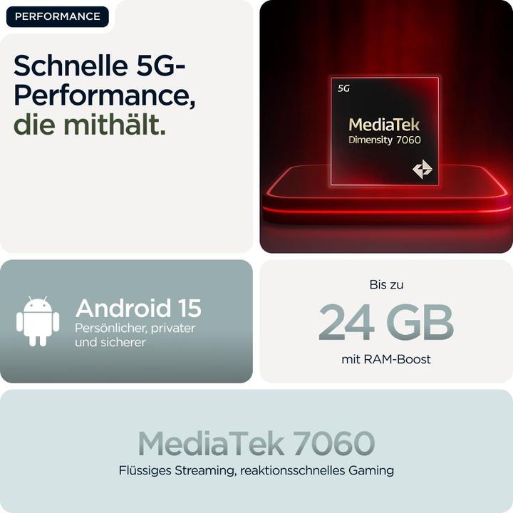 Actual product image Motorola Moto G56 (256 GB, Gray Mist, 6.72", Hybrid Dual SIM, 5G)