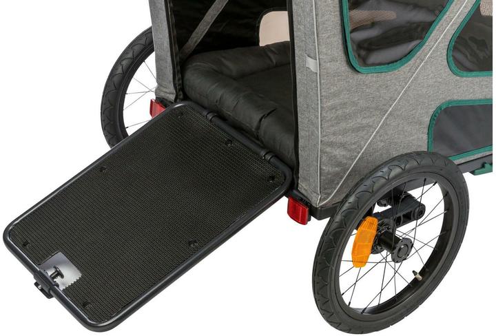 Immagine prodotto Trixie Rimorchio per bicicletta L, 80×103×98/147 cm, grigio/salvia (Cane)