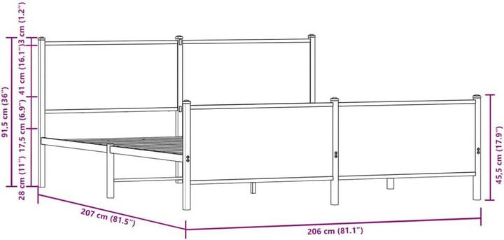 Image du produit vidaXL Bettgestell (200 x 200 cm)