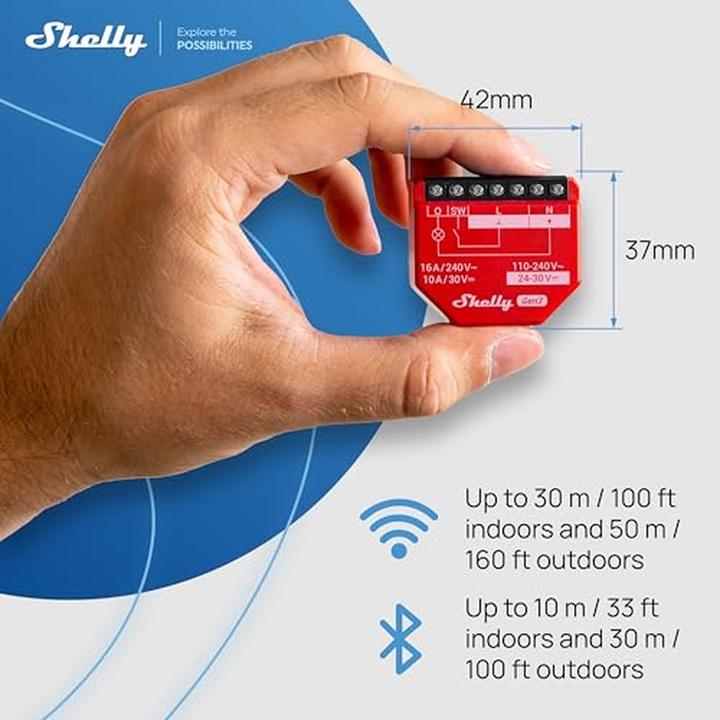 Produktbild Shelly 1PM Gen3 x4 (Schaltaktor)