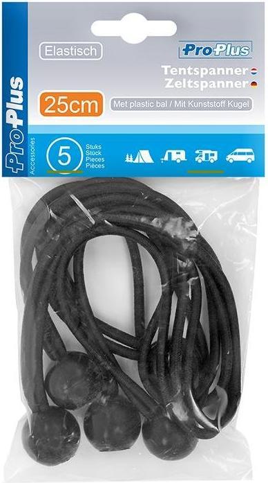 Actual product image ProPlus Tent tensioner elastic 25cm with plastic ball set of 5 pieces