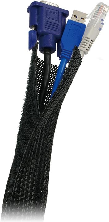 Productafbeelding LogiLink Kabelbundel stofslang, zwart (Kabeldoorvoer, 180 cm)